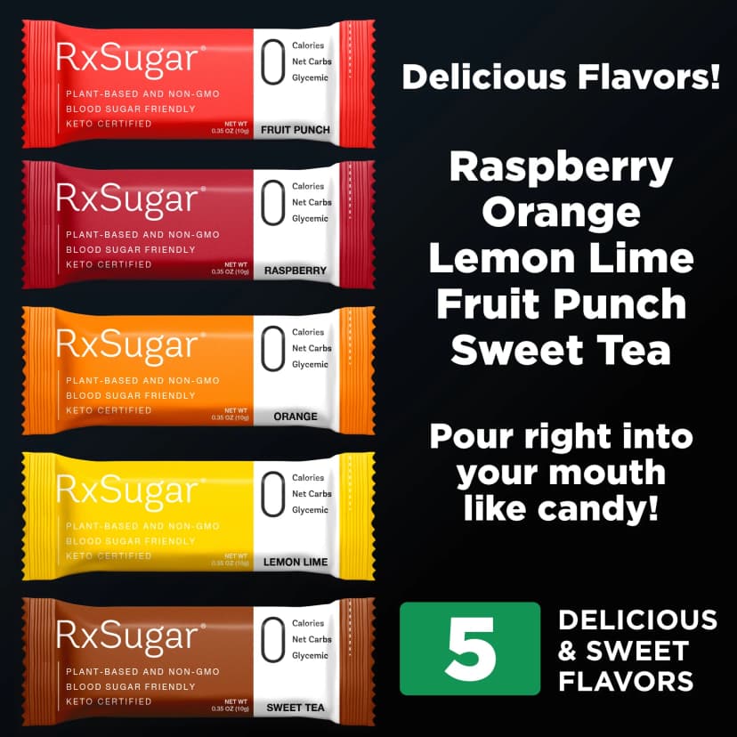 RxSugar Flavored Allulose Sugar Swealthy Stix